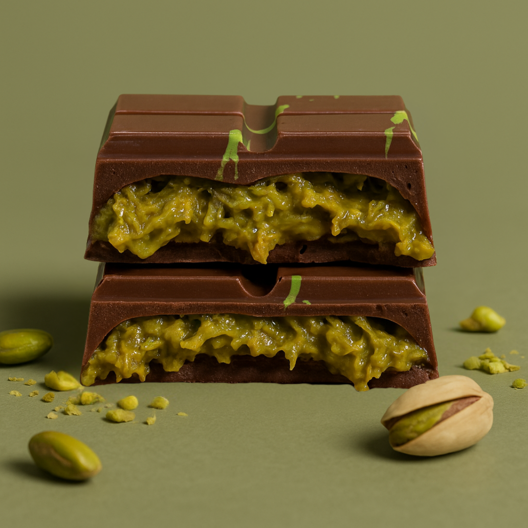 Custom Wrapped Dubai Chocolate Bar – Pistachio Kunafa | 75g
